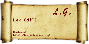 Lex Gál névjegykártya
